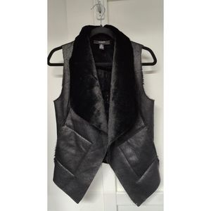 Faux leather/suide vest